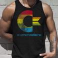 Commodore C64 大文字レインボーカラーストライプ効果 タンクトップ 彼への贈り物