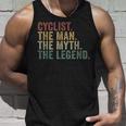 Cyclist The Man The Myth The Legend Biking Cycling Tank Top Gifts for Him