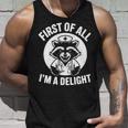 First Of All I'm A Delight アライグマ 看護師 面白い 長袖tシャツ タンクトップ 彼への贈り物