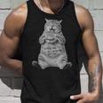 Ai ヴィンテージ チョンク 猫 食べる ハンバーガー ミーム 食べ物 ユーモア タンクトップ 彼への贈り物
