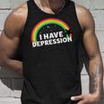 I Have Depression 面白いメンタルヘルスリマインダーギフト タンクトップ 彼への贈り物