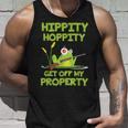 Hippity Hoppity Get Off My Property 面白いカエルミームギフト タンクトップ 彼への贈り物