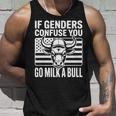 If Genders Confuse You Go Milk A Bull Usa 国旗 アメリカ 長袖tシャツ タンクトップ 彼への贈り物