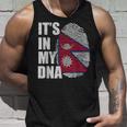 It's In My Dna ネパール ネパール国旗 指紋 タンクトップ 彼への贈り物