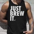 Just Brew It おもしろコーヒーシャツ タンクトップ 彼への贈り物