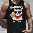 Kanreki 還暦 60歳 記念 猫 サングラス ビール 大人のユーモア タンクトップ 彼への贈り物