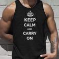 Keep Calm And Carry On モチベーションを高める引用句 タンクトップ 彼への贈り物