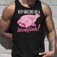 Keepmiling Like A Blobfish デザイン ブログフィッシュファン向け タンクトップ 彼への贈り物