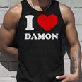 I Love Damon I Heart Damon 面白い名前 Damon タンクトップ 彼への贈り物