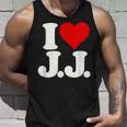 I Love Heart JJ Jj J J イニシャル タンクトップ 彼への贈り物