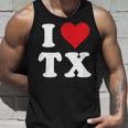 I Love Tx Initials I Heart TX First Last NameX タンクトップ 彼への贈り物