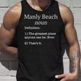 Manly Beachのお土産面白い偽の定義のデザイン タンクトップ 彼への贈り物