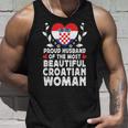 Proud Husband Of Beautiful Croatian Wife Croatia Flag Tank Top Gifts for Him