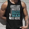 Relax Mister Bass Man Is Here ベースギター 楽器 ベーシスト タンクトップ 彼への贈り物