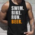 Swim Bike Run スイム バイク ラン ビール トライアスロン トライアスロン スポーツ メンズ レディース タンクトップ 彼への贈り物