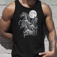 Three Horse Moon Día De Los Muertos Skeleton Horse Tank Top Gifts for Him