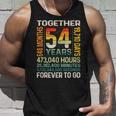 Together 54 Years Forever To Go 結婚54周年記念 タンクトップ 彼への贈り物
