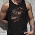 アメリカ国旗 ドナルド・トランプ 大統領のシルエット タンクトップ 彼への贈り物