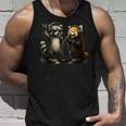 アライグマ レッサーパンダ バンド 音楽 バイブ レトロ 動物 ロック タンクトップ 彼への贈り物