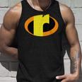 インクレディブル レター R アルファベット スーパーヒーロー キッズ ファミリー タンクトップ 彼への贈り物