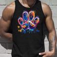 カラフルな動物の犬の足跡 タンクトップ 彼への贈り物