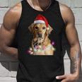 クリスマス ゴールデンレトリバー クリスマス ドッグツリー サンタハット リトリーバー 長袖tシャツ タンクトップ 彼への贈り物