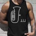 チューバ 楽器 吹奏楽 オーケストラ シンプル 音楽 タンクトップ 彼への贈り物