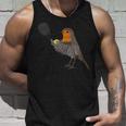 テニス ヨーロッパコマドリ 鳥 動物 図 バードウォッチング 贈り物 鳥類学者 生物学者 自然科学 タンクトップ 彼への贈り物