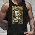 ニヒリズム 男性用 面白い ニーチェ哲学 ビンテージ広告 タンクトップ 彼への贈り物