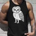 フクロウ愛好家 メンフクロウ かわいい 白い鳥 精神 動物 自然 アート タンクトップ 彼への贈り物
