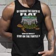 フラットアース理論 象 亀 フラットアース 面白科学 長袖tシャツ タンクトップ 彼への贈り物