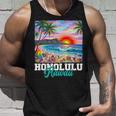 ホノルル ハワイ ハワイアン 波 ビーチ 夏 サーフィン レトロ 長袖tシャツ タンクトップ 彼への贈り物