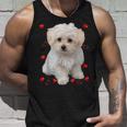 マルチーズ 犬 オーナー ラバー デザイン 子犬 ハート デザイン タンクトップ 彼への贈り物