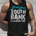 ロンドン、「サウスバンク」の「テムズ川」地図のロンドンお土産 タンクトップ 彼への贈り物