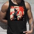侍 日本のレトロアート 武士道 ヴィンテージ戦士 タンクトップ 彼への贈り物