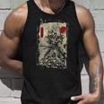 手描きの日本の侍 ヴィンテージ ソードマン アニメ 武士道 タンクトップ 彼への贈り物