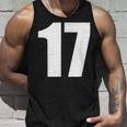 数字 セブンティーン数字 17 プレーンホワイト数字 タンクトップ 彼への贈り物