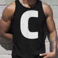 文字c 大文字 アルファベット モノグラム イニシャル タンクトップ 彼への贈り物