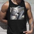 猫のミームtシャツを運転します タンクトップ 彼への贈り物