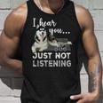 聞こえてるよ聞いていないだけだシベリアンハスキー恋人 タンクトップ 彼への贈り物