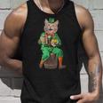 面白いレプラコーン猫、ハッピーセントパトリックデー タンクトップ 彼への贈り物