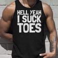 面白い足フェチ つま先を吸う ジョーク 地獄 Yeah Iuck Toes タンクトップ 彼への贈り物