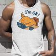 I'm Ok おかしな猫 在宅勤務 コーヒーミーム タンクトップ 彼への贈り物