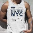 Nyc New York ヴィンテージ 航空会社タグ エアライナー フライングトラベル 長袖tシャツ タンクトップ 彼への贈り物