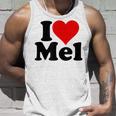 アイ・ラブ・ハート・メル・メルビン・メラニー・メリンダ・メリッサ・メロディ タンクトップ 彼への贈り物
