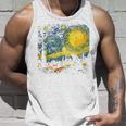カエル 星月夜 面白い カエル ゴッホ 美的アート ミーム タンクトップ 彼への贈り物