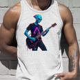 バックプリント ギタリスト エイリアン グラフィック ギター エイリアン ギタリスト タンクトップ 彼への贈り物
