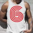 クールなレトロなレタリングジャージ、背番号6 6Eis タンクトップ 彼への贈り物