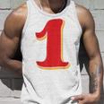 タイポグラフィ 第1番 数字 1 タンクトップ 彼への贈り物