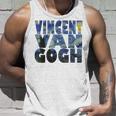 ヴィンセント・ヴァン・ゴッホ作「星月夜」 テキスト ミュージアムアート タンクトップ 彼への贈り物